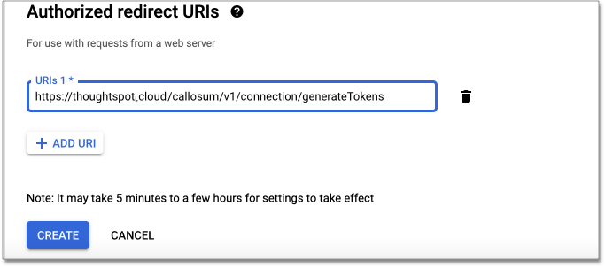 Authorized redirect URI