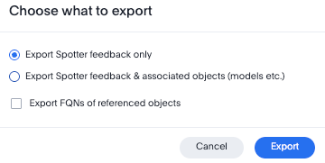 Export feedback TML